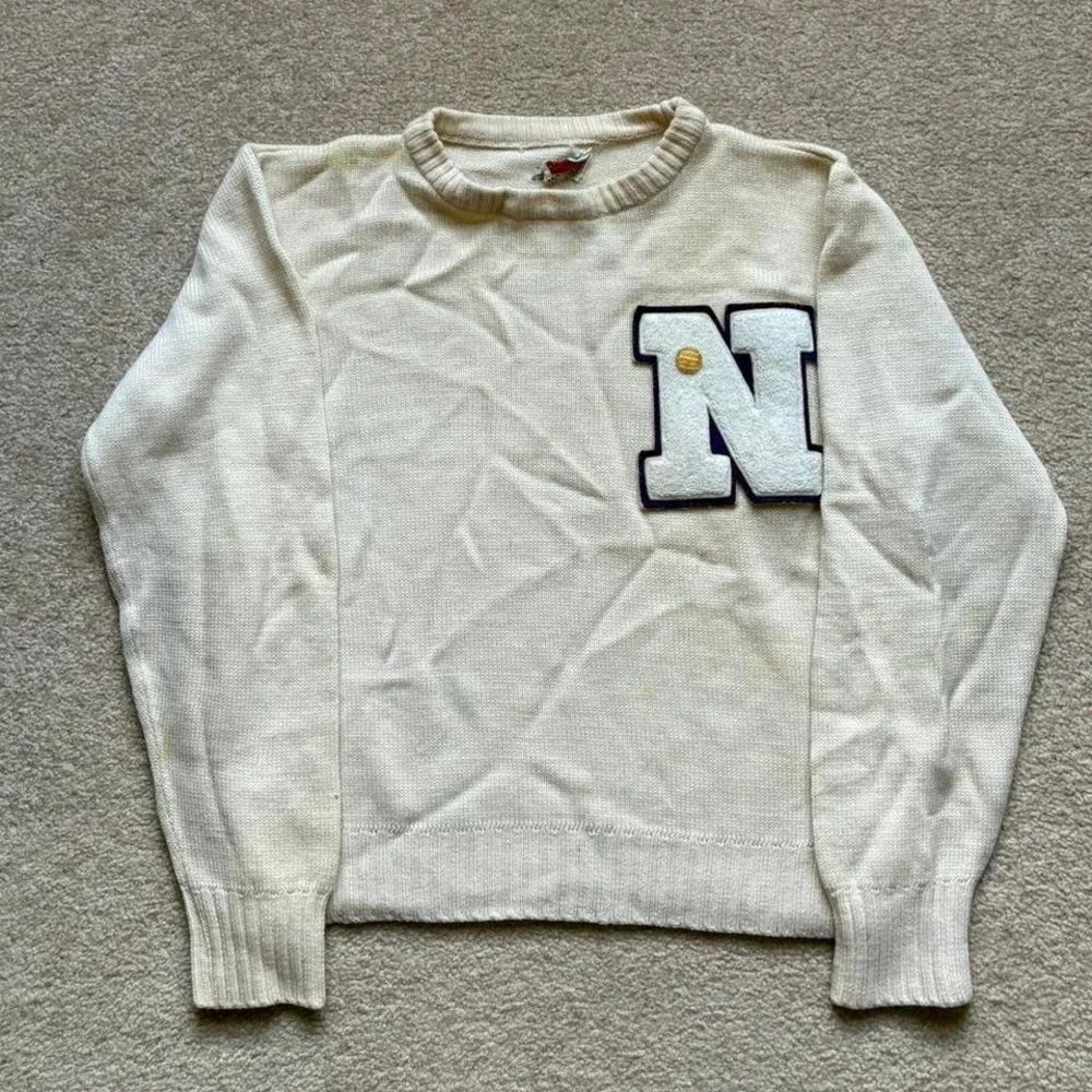Northwestern Wool Varsity Sweater True Vintage 1950s/1960s Dehen Women's‎ Medium